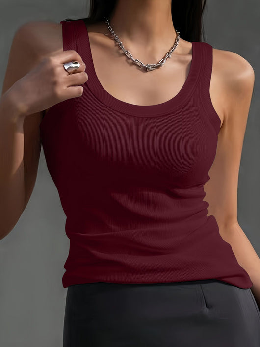 Blusa sin Mangas Cuello Redondo Versátil para Mujer - Image 12