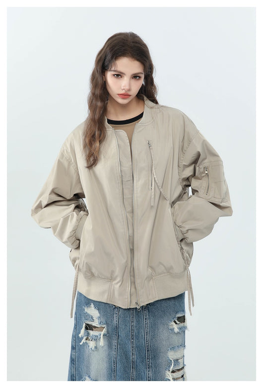 Abrigo Beisbolero Holgado para Mujer - Image 31