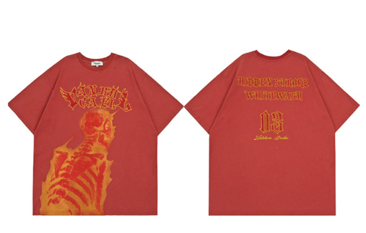 Playera Calavera Urbana Unisex - Diseño Suelto para Pareja - Image 7