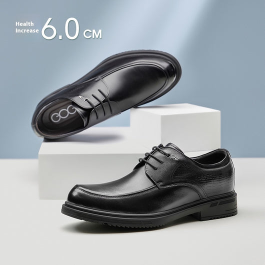 Zapatos Derby de Cuero Genuino con Alzas de 8cm para Hombre - Calzado Formal Ejecutivo - Image 6