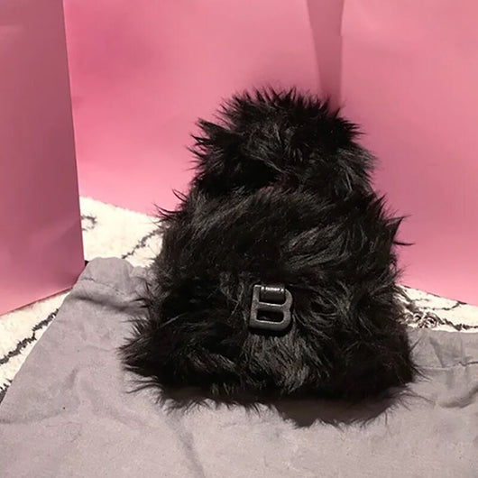 Bolsa Tote Diagonal de Peluche en Colores Pastel - Image 4