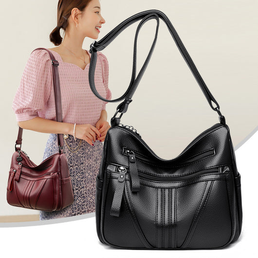 Bolso Mensajero de Cuero Genuino Estilo Minimalista - Image 16