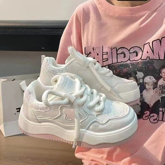Zapatillas Deportivas Plataforma para Mujer - Blancas Estilo Board - Image 5