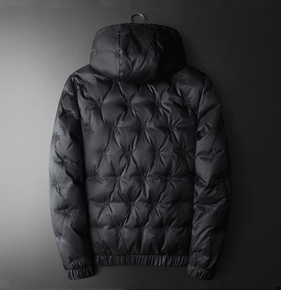 Chaqueta Acolchada con Capucha Bordada para Hombre Talla Grande - Image 12