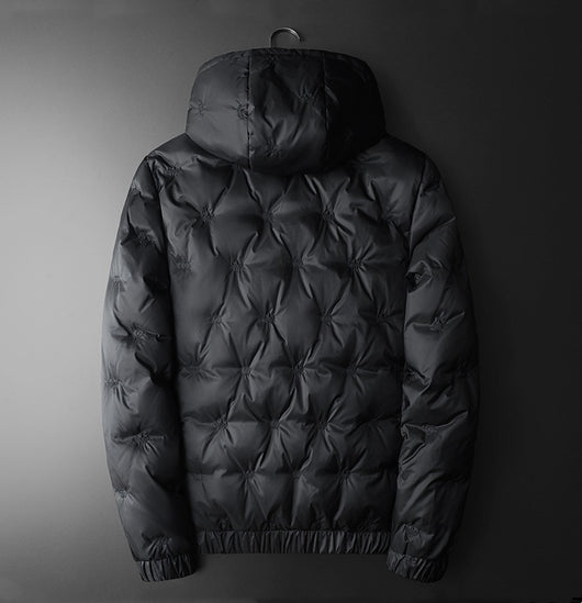 Chaqueta Acolchada con Capucha Bordada para Hombre Talla Grande - Image 12