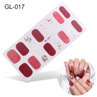 Pegatinas de Uñas con Efecto Láser y Película de Aceite Colorida