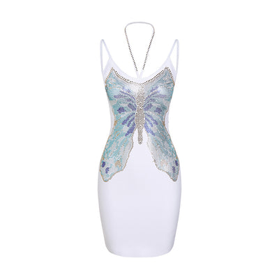 Vestido Mini Bandage con Espalda Butterfly Diamond - Image 2