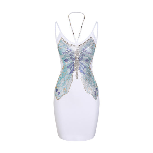 Vestido Mini Bandage con Espalda Butterfly Diamond - Image 2