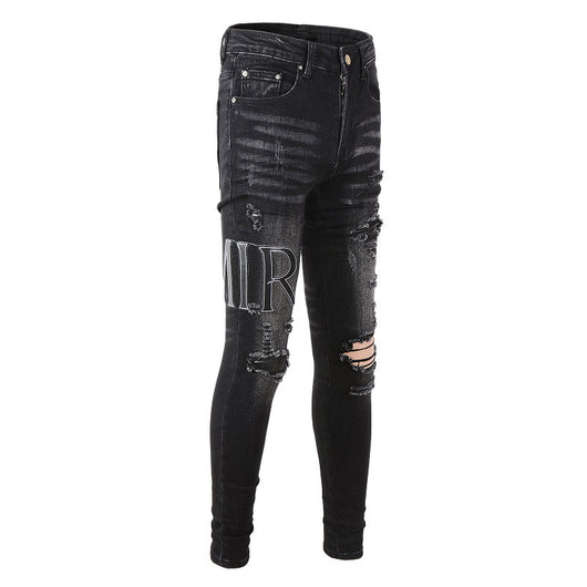 Jeans Rotos Trendy con Parches - Estilo Urbano Europeo y Americano - Image 15