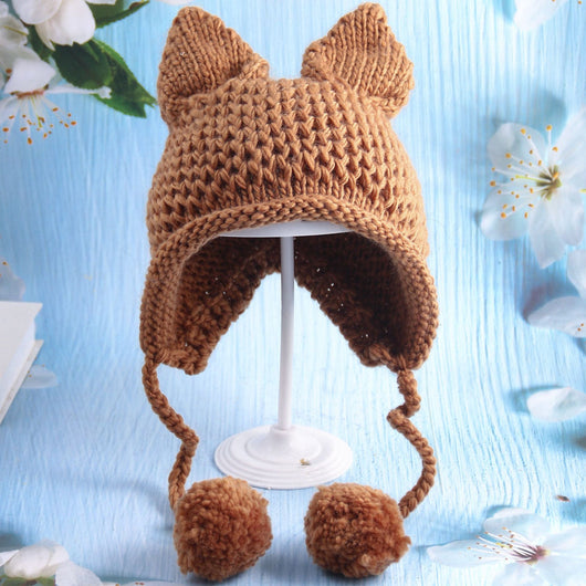 Gorro Tejido con Orejas de Gato Infantil - Image 11