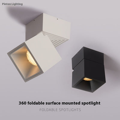 Foco LED Cuadrado Plegable 360° Empotrable