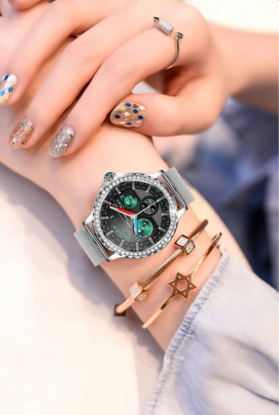 Reloj Inteligente para Mujer con Llamadas Bluetooth y Diamantes - Image 9