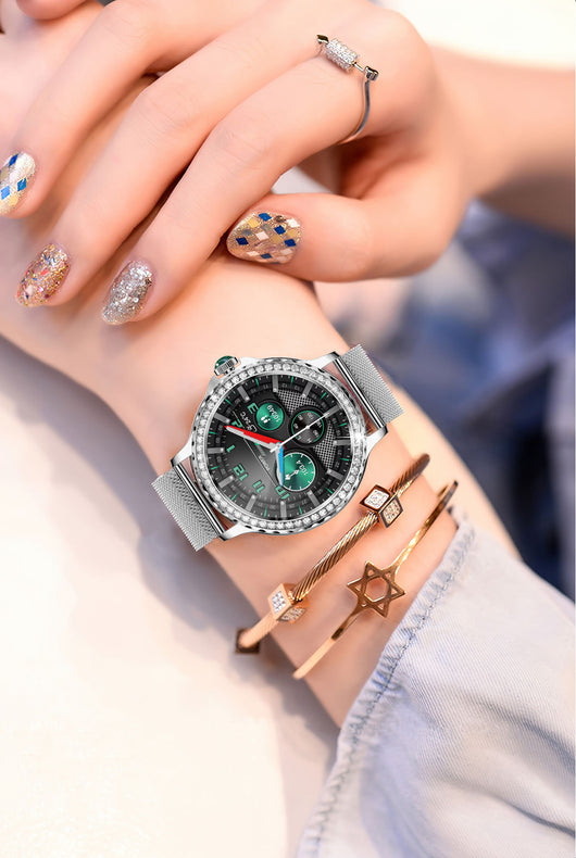 Reloj Inteligente para Mujer con Llamadas Bluetooth y Diamantes - Image 9