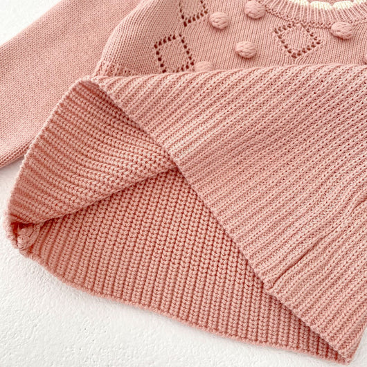 Conjunto de Suéter y Shorts para Bebé Niña 0-3 Años - Diseño Artesanal con Detalles Festoneados - Image 21