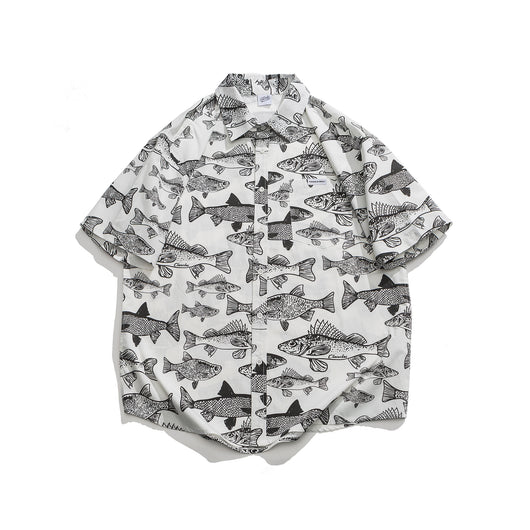 Camisa Estampada Manga Corta Suelta para Hombre Verano - Image 4