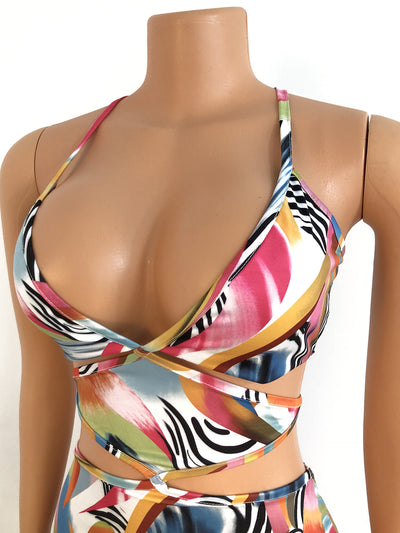 Jumpsuit Estampado Sexy para Discoteca con Amarres Cruzados - Image 14