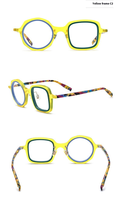 Lentes Ópticos Irregulares de Moda - Marco Tipo Placa - Image 15