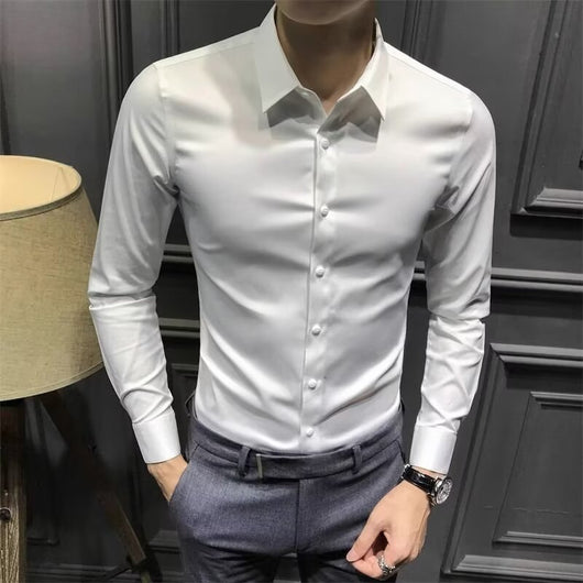 Camisa Business Casual de Manga Larga para Hombre