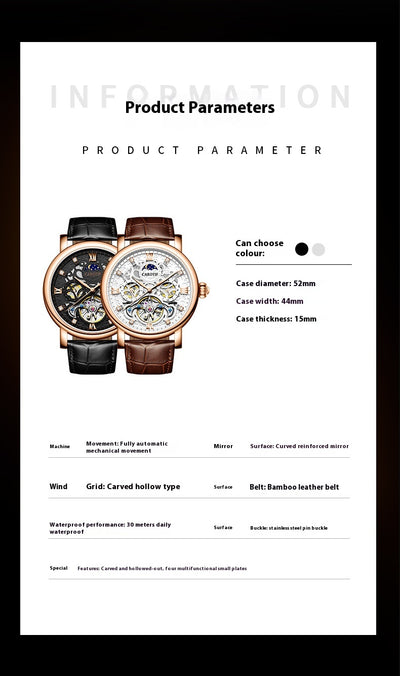 Reloj de Cuero Impermeable con Esfera Luminosa para Hombre - Image 6