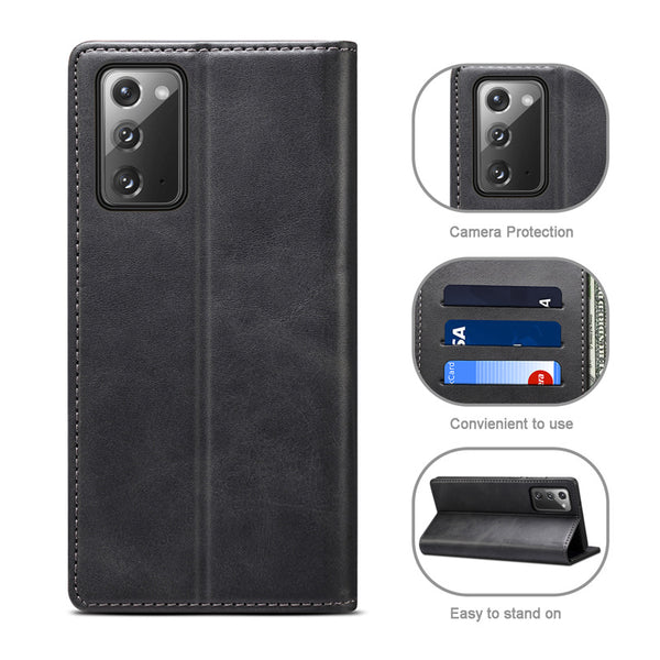 Funda de Cuero para Celular con Soporte Magnético Adhesivo