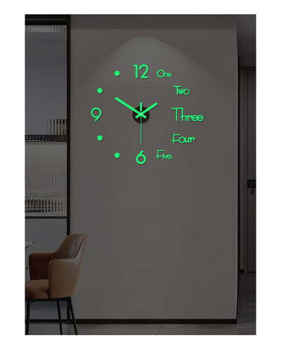 Reloj de Pared Digital Silencioso Nórdico - Adhesivo Decorativo Acrílico - Image 25