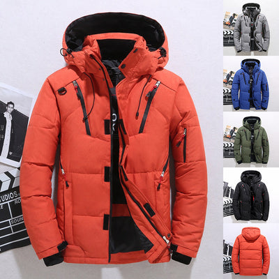 jacket, puffer jacket, grey, black, red, casual, sporty