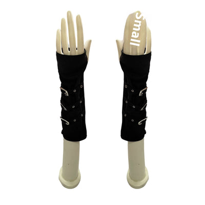 Guantes Punk Kunoichi Dedos Libres Negro Intenso