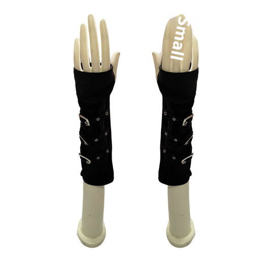 Guantes Punk Kunoichi Dedos Libres Negro Intenso