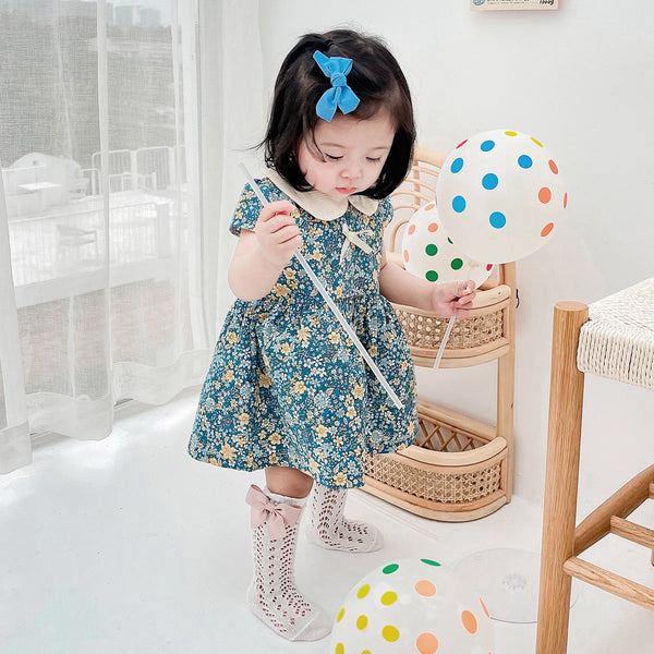 Vestido Floral Coreano para Niñas - Estilo Personalidad Fashion