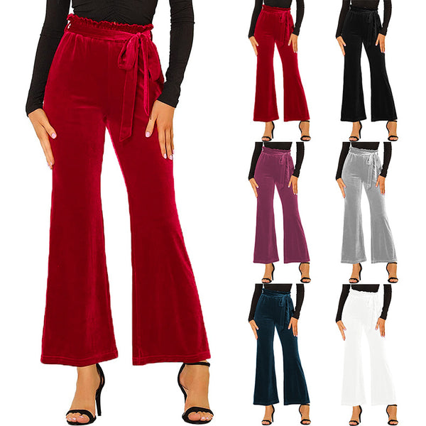 Pantalones Yoga Cintura Alta con Bolsillos y Cinturón Elástico