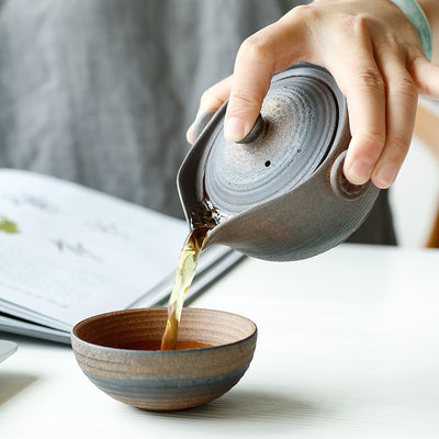 Juego de Té Portátil Japonés de Cerámica para Viajes - Image 6
