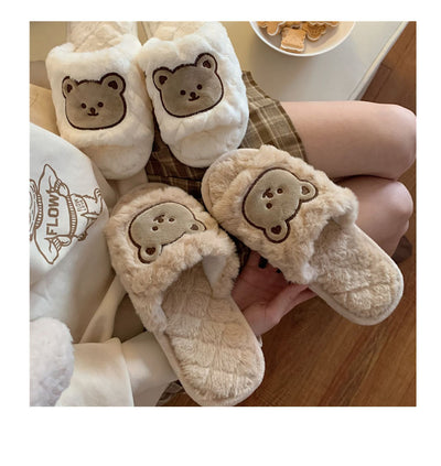 Pantuflas Cómodas de Oso para Mujer - Algodón Cálido Otoño e Invierno - Image 16