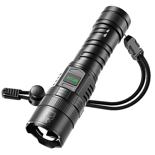 Linterna LED Camping Recargable USB con Pantalla Digital de Zoom