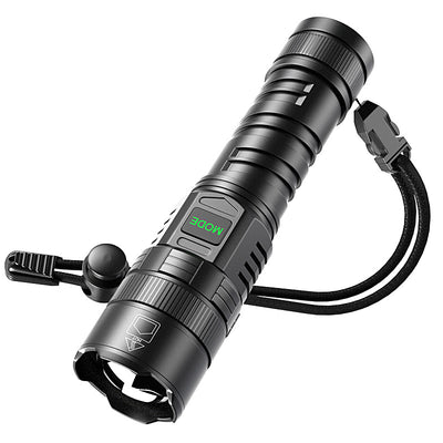 Linterna LED Camping Recargable USB con Pantalla Digital de Zoom