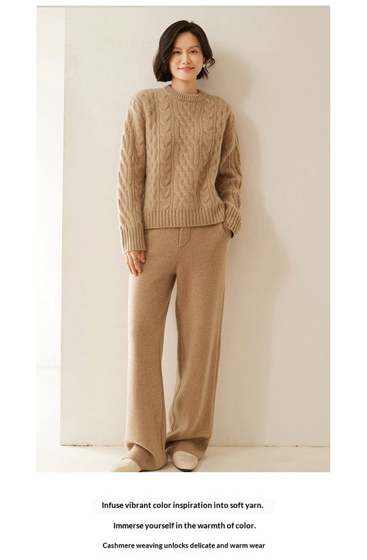 Pantalones de Cashmere Anchos de Cintura Alta - Diseño Elegante y Favorecedor - Image 29