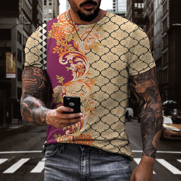 Camiseta 3D Estampado Digital Plantas Hombre y Mujer Manga Corta Deportiva