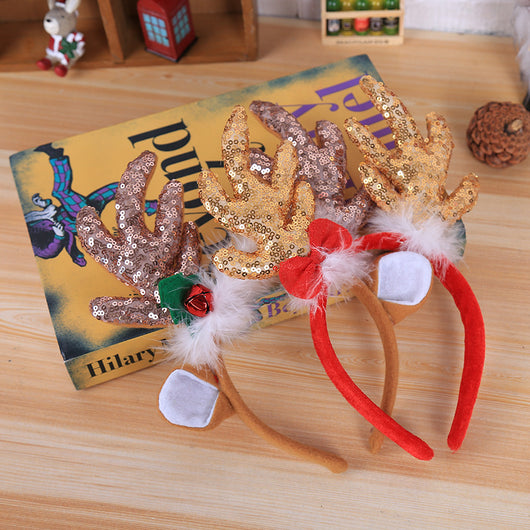 Adorno Navideño para Cabello con Astas Doradas y Lentejuelas - Image 11