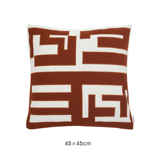 Funda de Cojín Marroquí con Borlas y Diseño Geométrico - Image 2