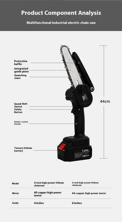 Motosierra Inalámbrica Compacta de 4 Pulgadas - Diseño de Una Mano - Image 9