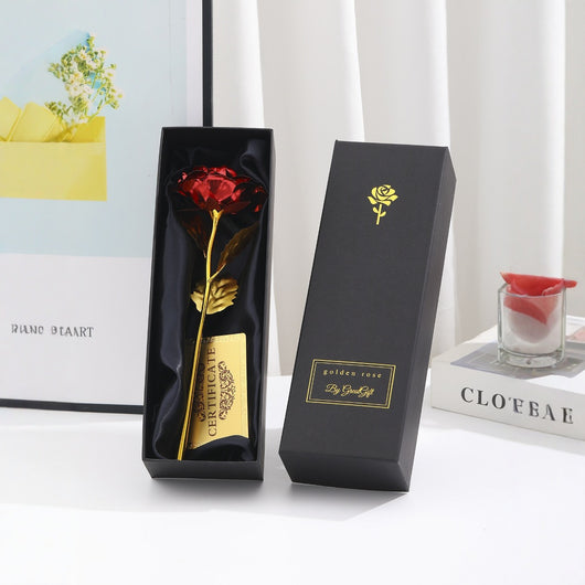 Rosa Dorada con Lámina de Oro - Regalo Creativo Perfecto para Niñas - Image 4