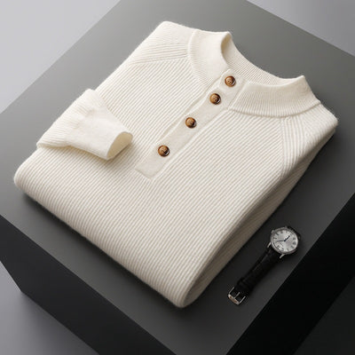 Suéter de Cachemira Cuello Medio Alto para Otoño e Invierno - Image 3