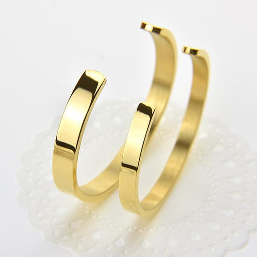 Pulsera de Acero Inoxidable Grabada con Láser - Brazalete Elegante en Forma C - Image 18