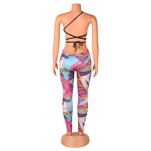 Jumpsuit Estilo Discoteca con Estampado Digital Asimétrico - Image 6