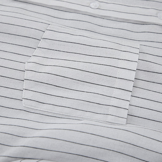 Camisa Manga Larga a Rayas Blancas - Dos Piezas Cómoda - Image 21