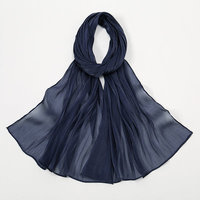 Pañuelo de Seda Chiffon Transpirable Efecto Anti-Arrugas Colores Lisos - Image 8