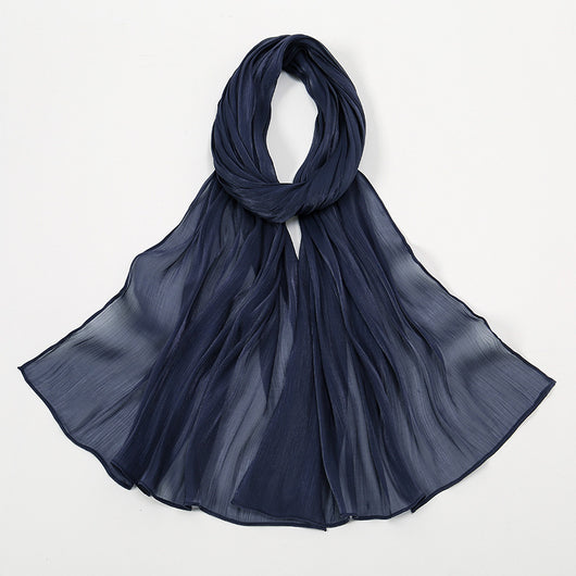 Pañuelo de Seda Chiffon Transpirable Efecto Anti-Arrugas Colores Lisos - Image 8