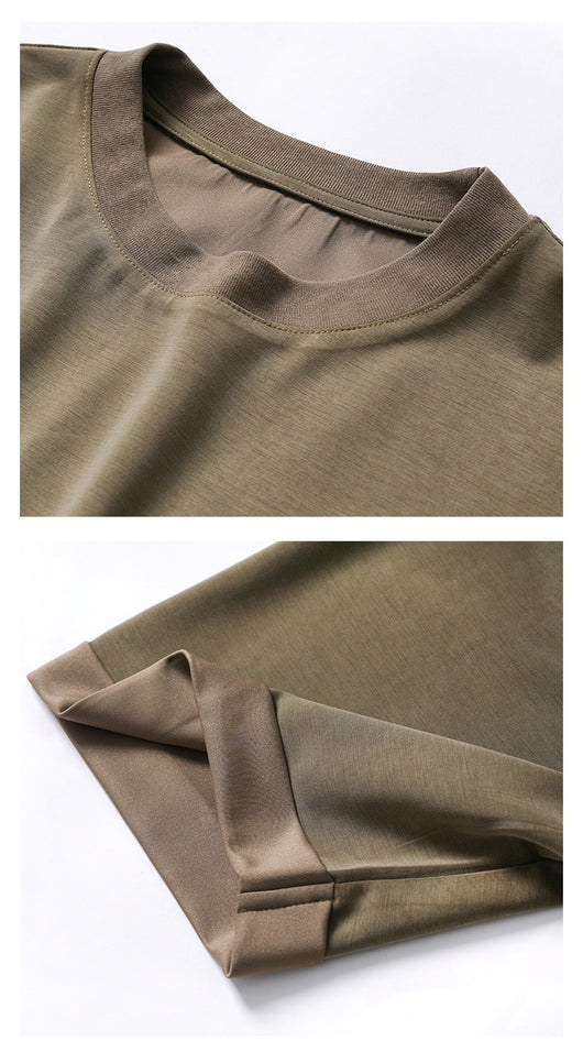 Camiseta Drape Suelta para Hombre - Estilo Casual Relajado - Image 20