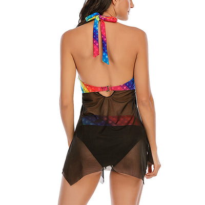 Bikini Talla Grande Estilo Europeo con Falda Triangular Dividida - Image 14