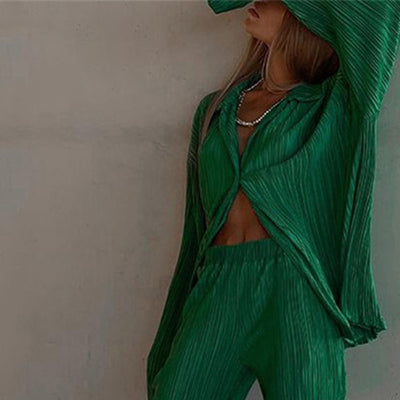 Blusa Suelta con Pliegues y Costuras de Contraste - Image 5