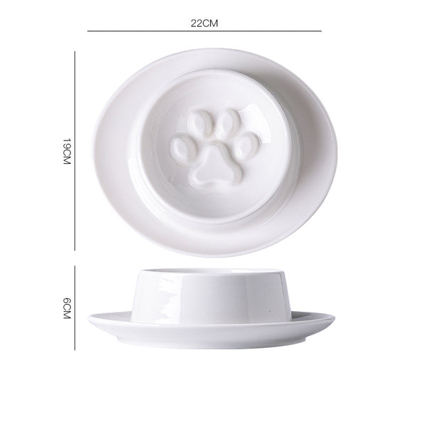 Comedero Lento Antiahogo para Mascotas con Protección Cervical